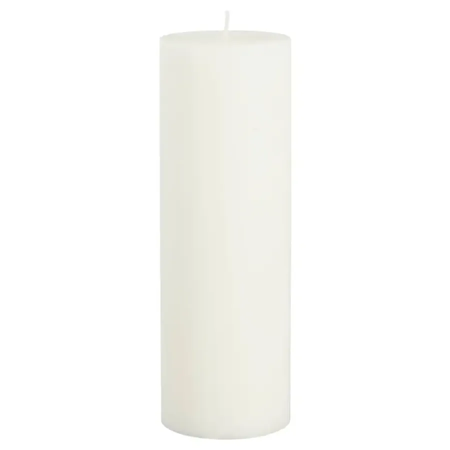 Geen Pilaar kaars stearine wit - h20xd6,8cm