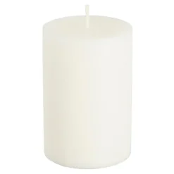 Geen Pilaar kaars stearine wit - h10xd6,8cm