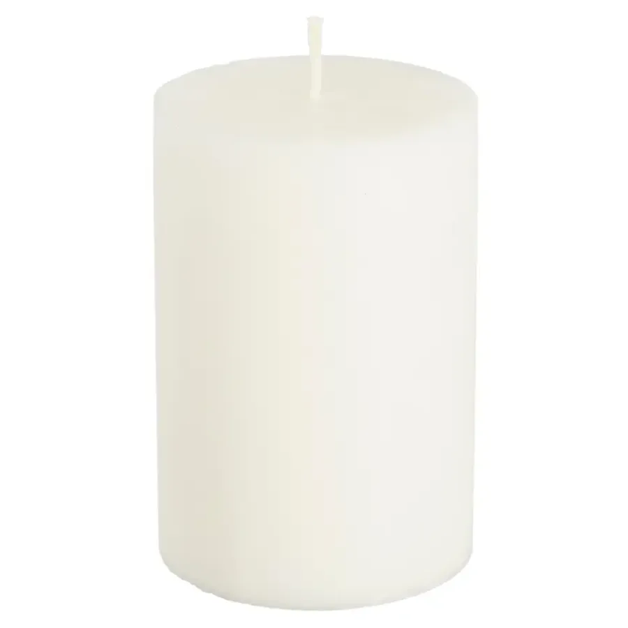 Geen Pilaar kaars stearine wit - h10xd6,8cm