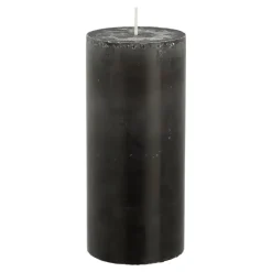 Geen Pilaar kaars stearine zwart - h15xd6,8cm