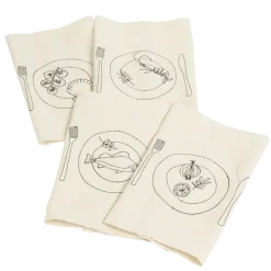 Geen Placemat beige 4 stuks - l48xb33cm