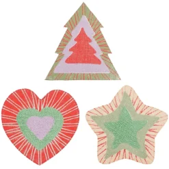 Geen Placemat paars rood groen per stuk - d38cm