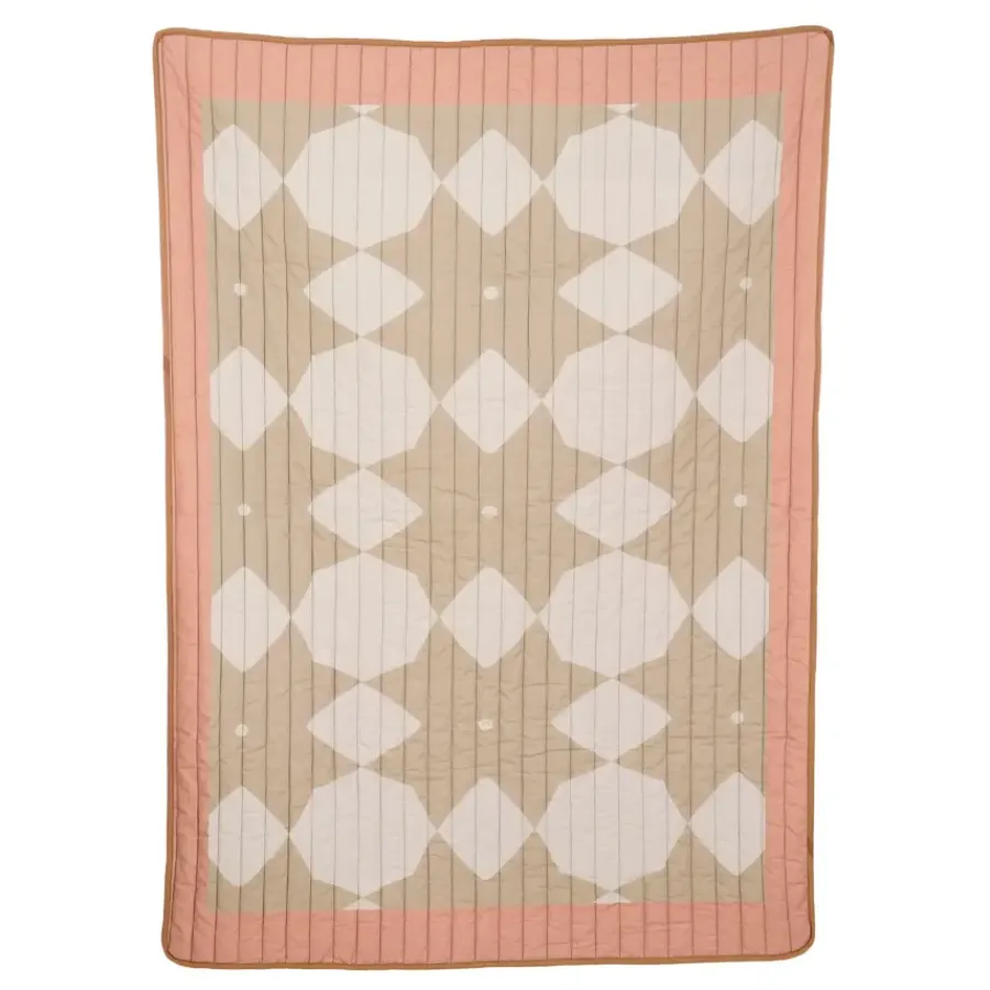 Geen Plaid beige folklore - l180xb130cm