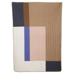 Geen Plaid donker bruin patchwork - l180xb130cm
