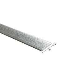 Geen Plat profiel staal gegalvaniseerd 35x1.5x2000mm