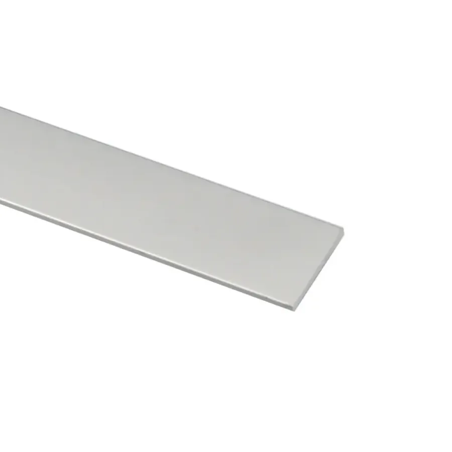 Geen Plat profiel zilver aluminium 20x2x2000 mm