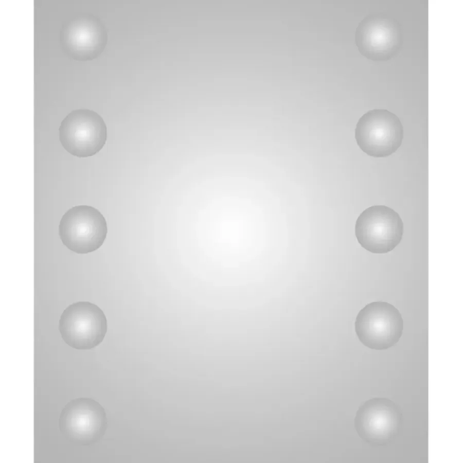 Plieger basic spiegel met verticaal 2-zijdig 5 rondjes verlichting 60 x 80 cm