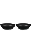 Geen Pompeo Schaal - 2 Stuks - H5 x ø16 cm - Zwart