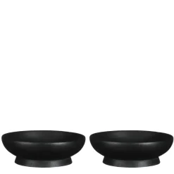 Geen Pompeo Schaal - 2 Stuks - H5 x ø16 cm - Zwart