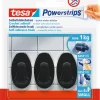 Tesa Powerstrips zelfklevende haken small ovaal - draagkracht tot 1 kg - 3 stuks
