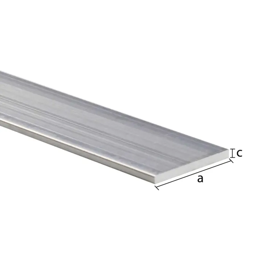 Geen Profiel plat aluminium brut 25x2x1000mm