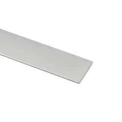 Geen Profiel plat aluminium zilver 30x2x2000mm