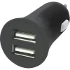 Q-Link Autolader 12V met 2 USB-A zwart