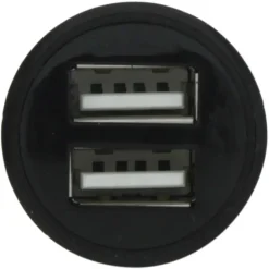 Q-Link Autolader 12V met 2 USB-A zwart