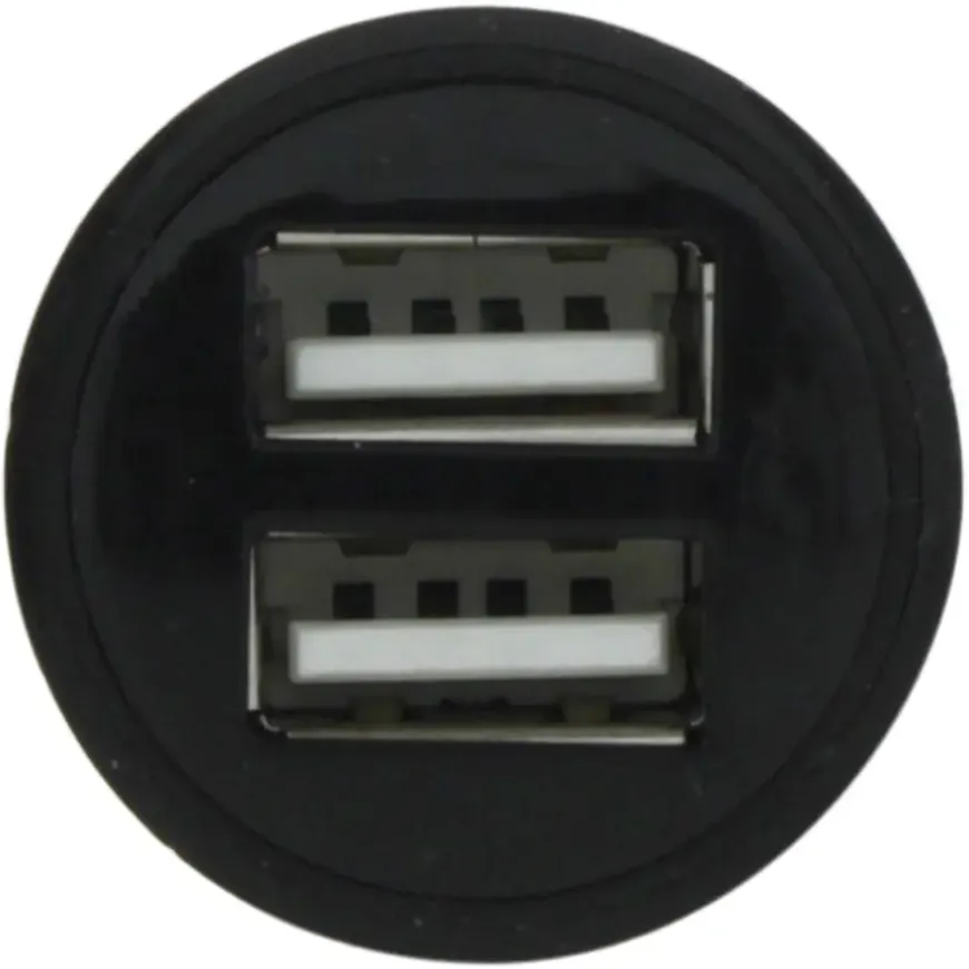 Q-Link Autolader 12V met 2 USB-A zwart