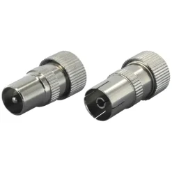 Q-Link coac stekker metaal recht male/female