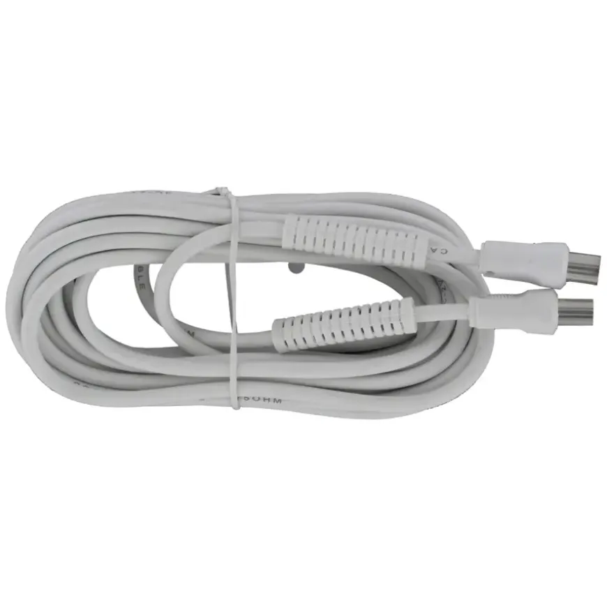 Q-Link coax kabel 3CV2 HF 5 meter stekker recht wit
