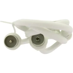 Q-Link coax kabel 3CV2 HF stekker 1 meter rechtwit