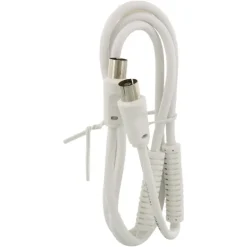 Q-Link coax kabel 3CV2 HF stekker 1 meter rechtwit