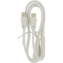 Q-Link coax kabel 3CV2 HF stekker 1 meter rechtwit