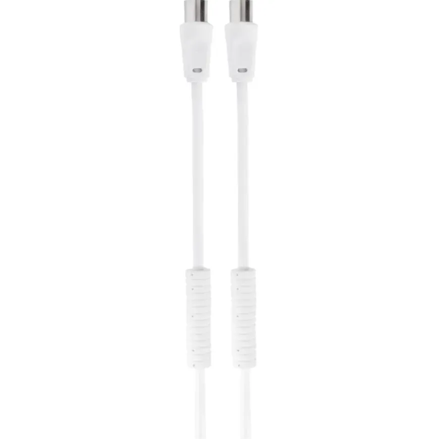 Q-Link coax kabel 3CV2 HF stekker recht 10 meter wit