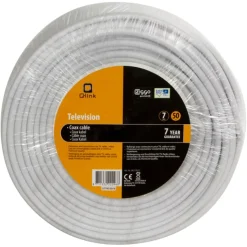 Q-Link coax kabel 50 meter wit kabelkeur