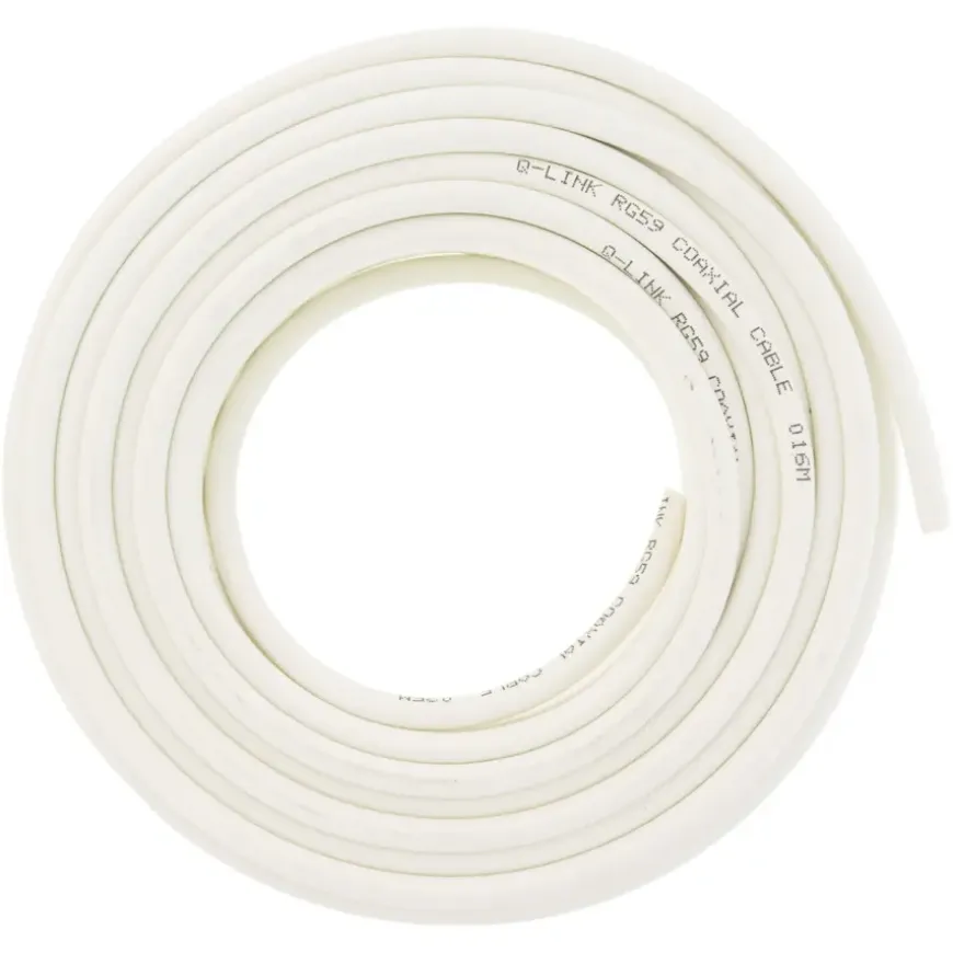Q-Link coax kabel RG59 25 meter wit