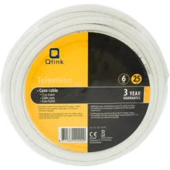 Q-Link coax kabel RG59 25 meter wit