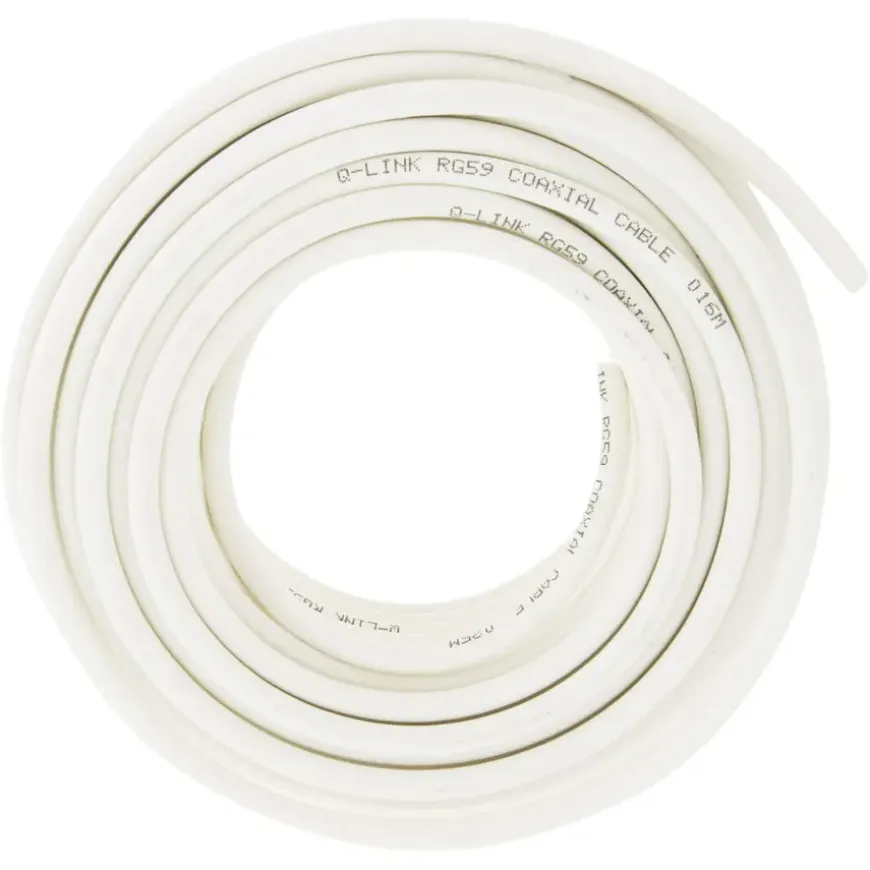 Q-Link coax kabel RG59 25 meter wit