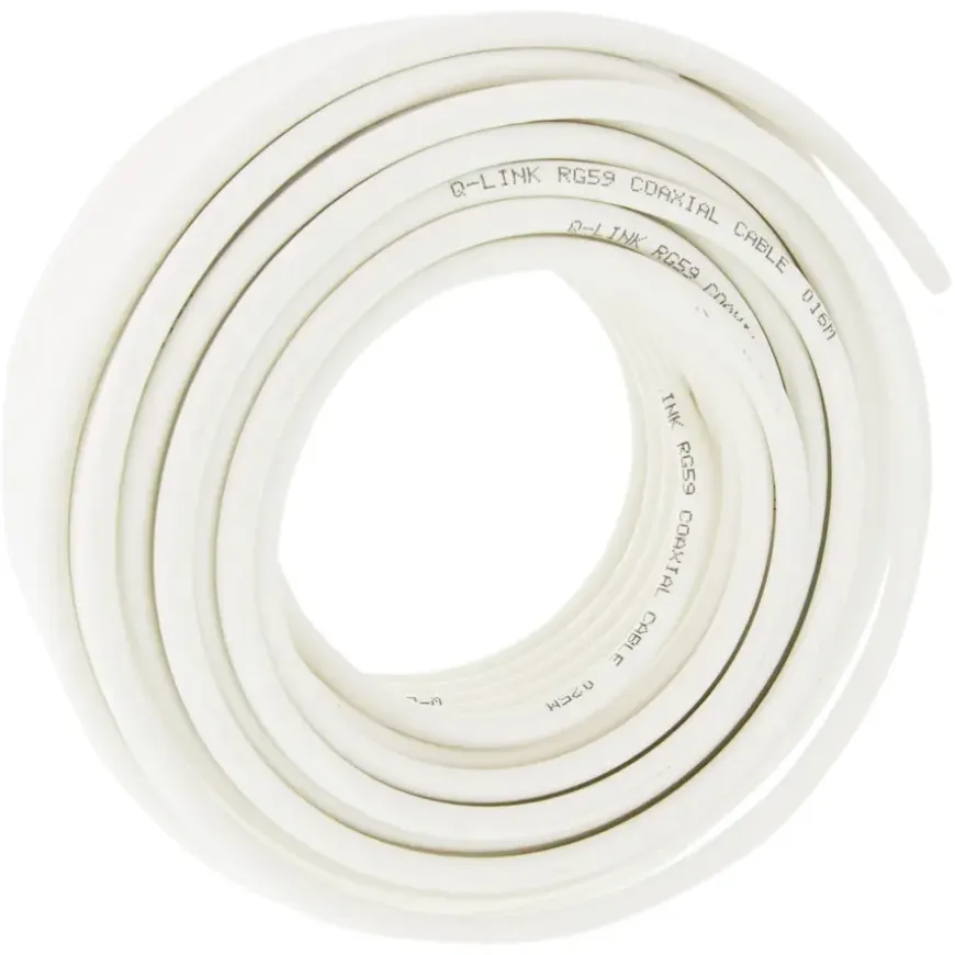 Q-Link coax kabel RG59 25 meter wit