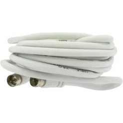 Q-Link coax kabel RG59 met F-connector 5 meter wit