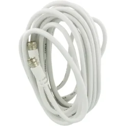 Q-Link coax kabel RG59 met F-connector 5 meter wit