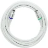 Q-Link coax kabel stekker recht 5 meter wit kabelkeur