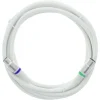 Q-Link coax kabel stekker recht 3 meter wit kabelkeur