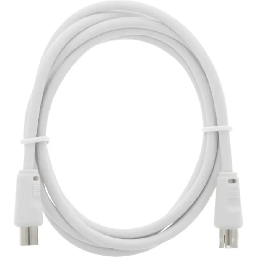 Q-Link coax kabel stekker recht 1.5 meter wit kabelkeur