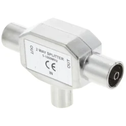 Q-Link coax splitter radio metaal 1 male/2 female