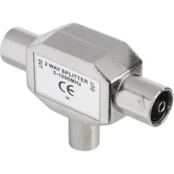 Q-Link coax splitter radio metaal 1 male/2 female