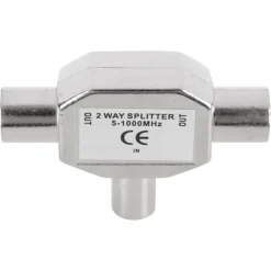 Q-Link coax splitter radio metaal 1 male/2 female
