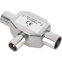 Q-Link coax splitter radio metaal 1 male/2 female