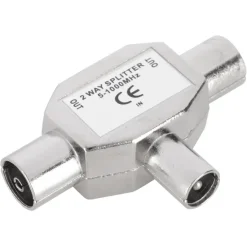 Q-Link coax splitter radio metaal 1 male/2 female