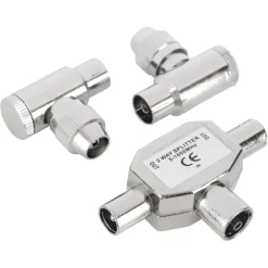 Q-Link coax splitter tv 2 male/female haaks