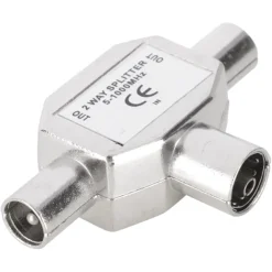 Q-Link coax splitter tv metaal 1 female/2 male