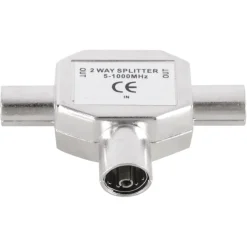 Q-Link coax splitter tv metaal 1 female/2 male