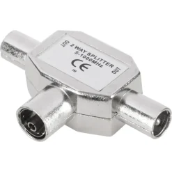Q-Link coax splitter tv metaal 1 female/2 male