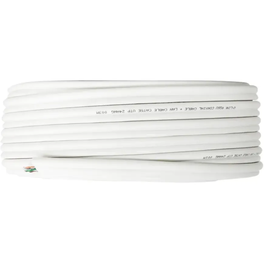 Q-Link coax/utp kabel RG6 25 meter wit
