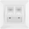 Q-Link FTP contactdoos CAT7 inbouw dubbelvoudig 8 polig RJ45