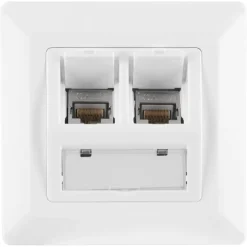 Q-Link FTP contactdoos CAT7 inbouw dubbelvoudig 8 polig RJ45