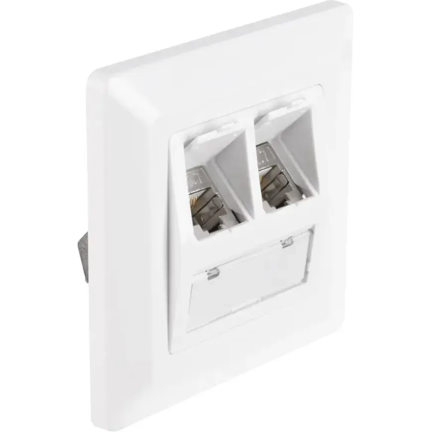 Q-Link FTP contactdoos CAT7 inbouw dubbelvoudig 8 polig RJ45