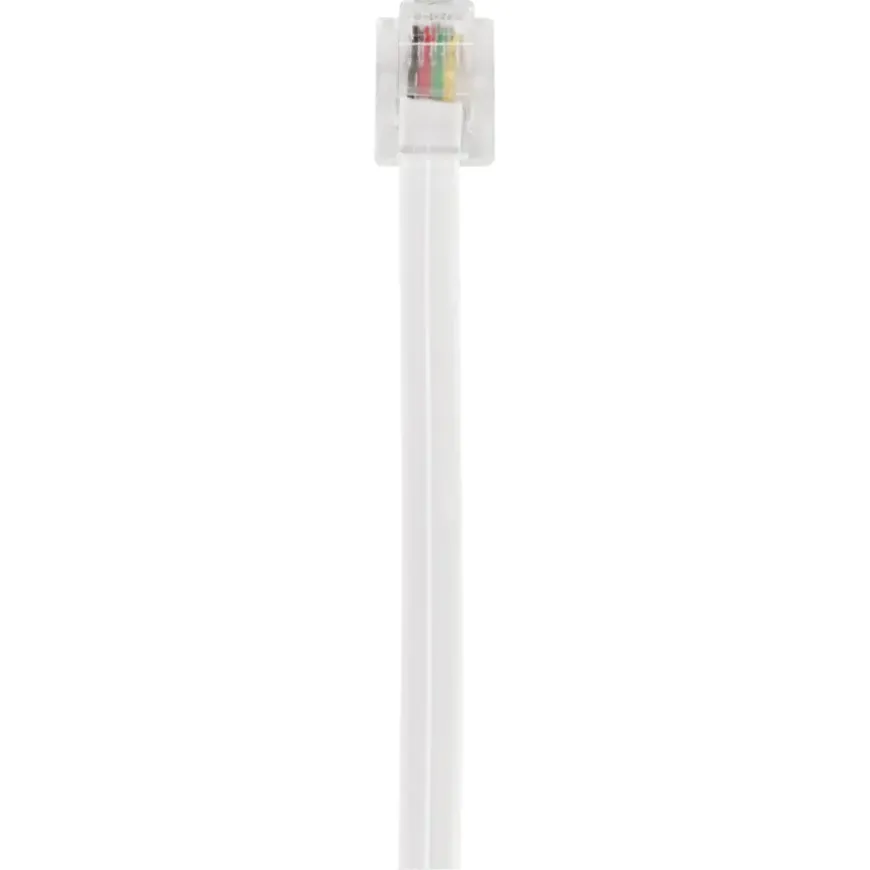 Q-Link telefoon aansluitsnoer modulair 2RJ11 plug 5 meter wit