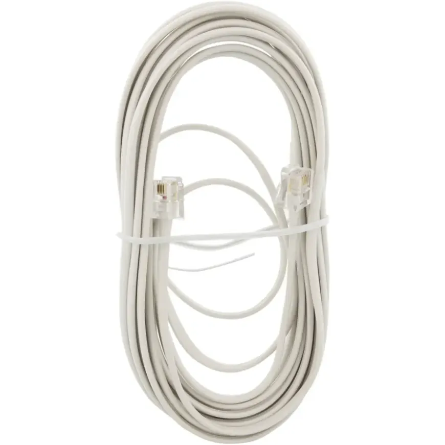 Q-Link telefoon aansluitsnoer modulair 2RJ11 plug 5 meter wit